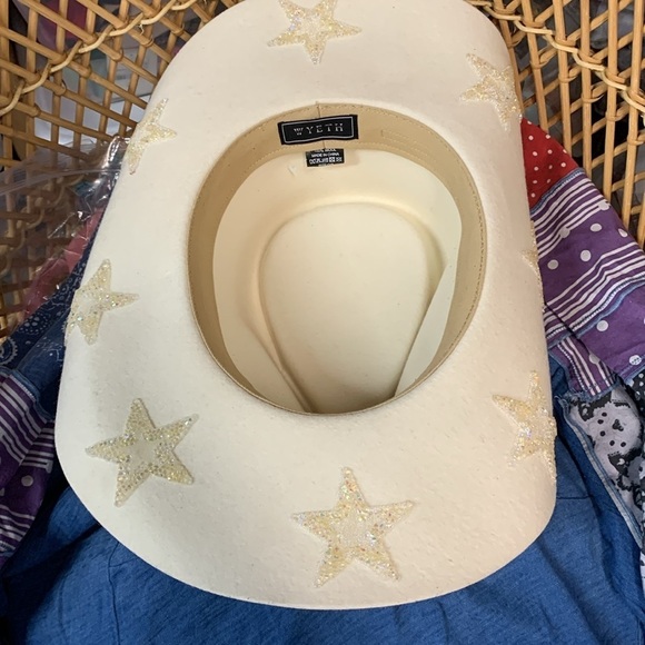 Wyeth Stars ⭐️ Rancher Hat Brim Sequin embellished Wool ivory main image 10